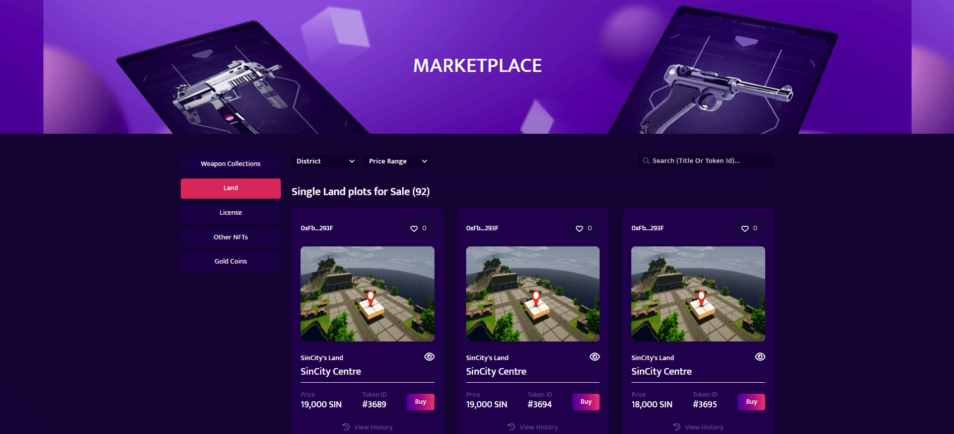 Sinverse Marketplace