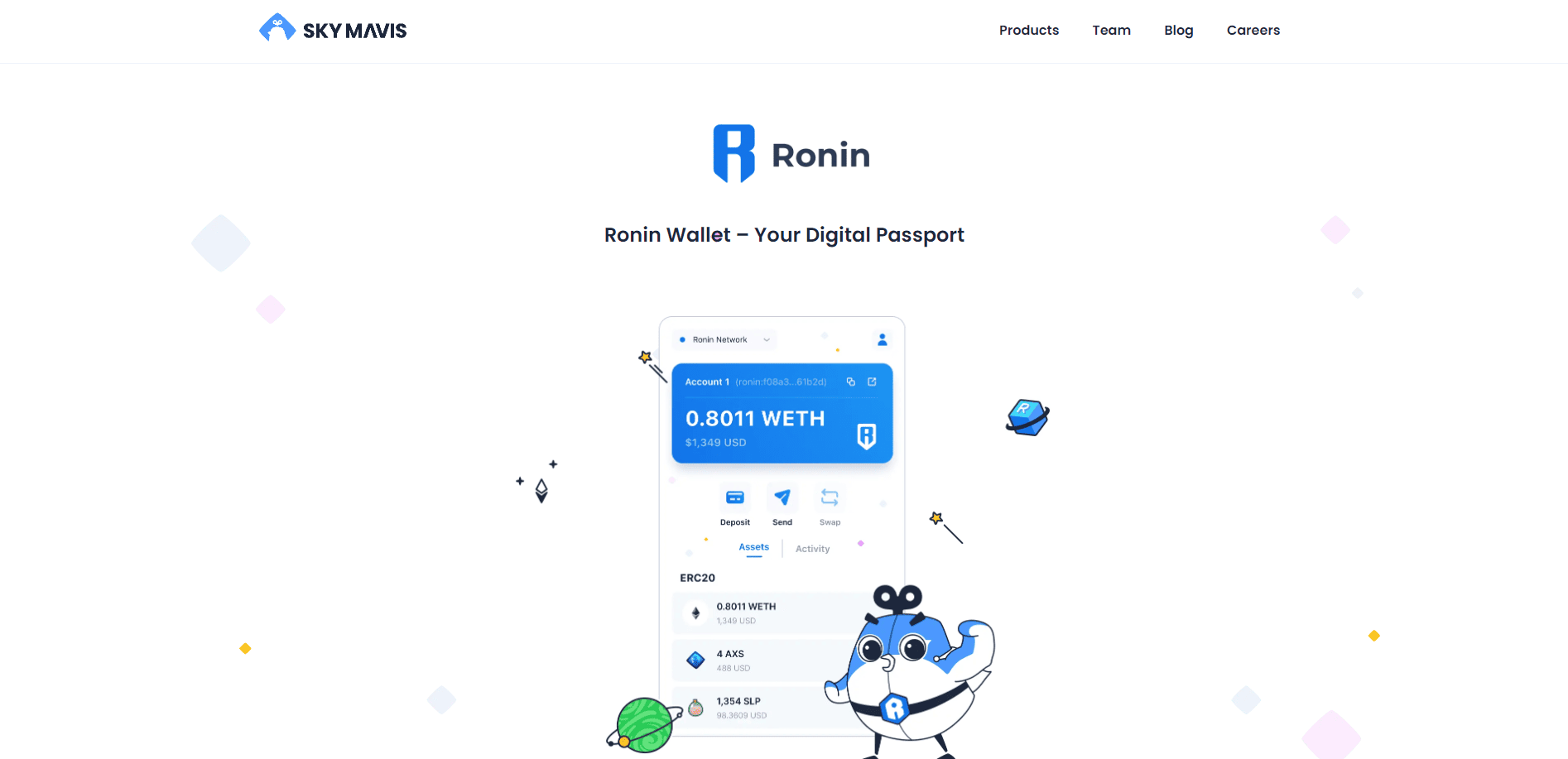 Sky Mavis Ronin Wallet Homepage