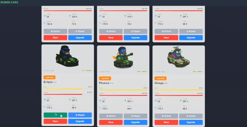 Ronen Cars Gameplay